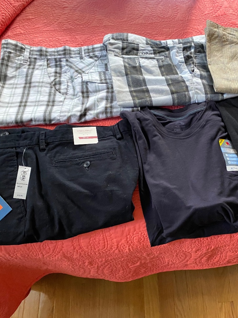 Bundle: one pant, three shorts and three black T-shirts